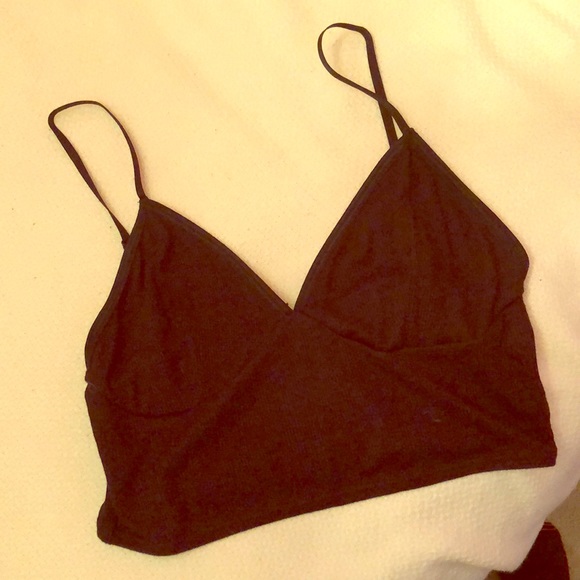 American Apparel Tops - American Apparel Cropped Black Cami Top